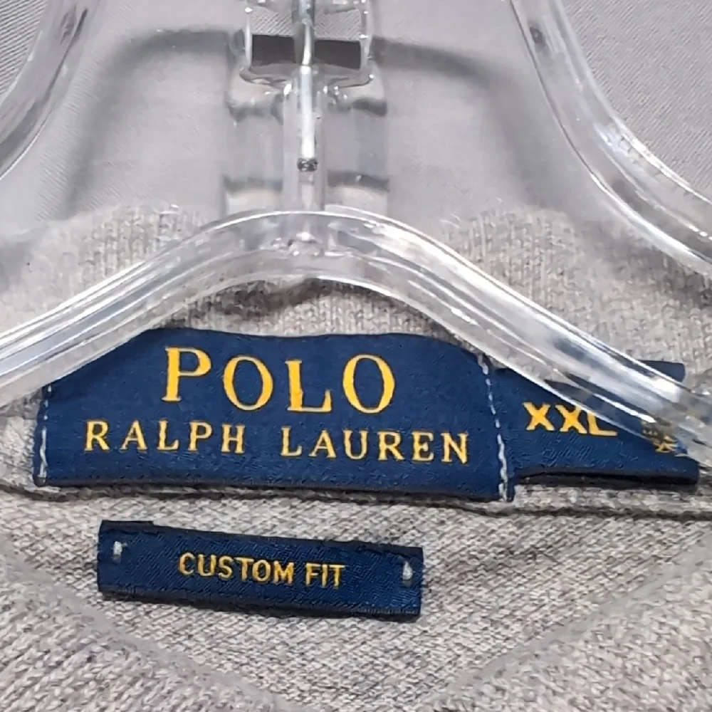 Polo Ralph Lauren Big Pony Polo Shirt Mens XXL‎ Gray Custom Fit 3 Logo